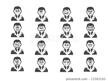Cartoon faces Set drawing illustration Cartoon faces Set drawing illustration 11563183