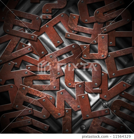 Rusty Metal Letters Background Rusty Metal Letters Background 11564329