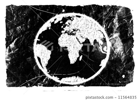 Globe earth icons themes idea design on crumpled paper Globe earth icons themes idea design on crumpled paper 11564835