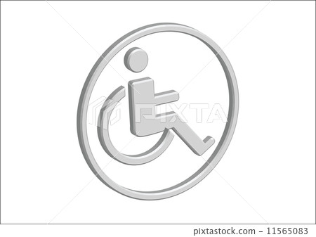 3D Wheelchair Handicap Icon design 3D Wheelchair Handicap Icon design 11565083