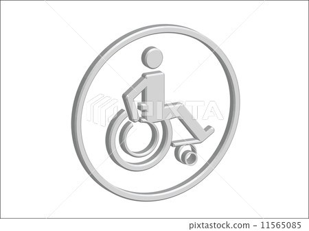 3D Wheelchair Handicap Icon design 11565085