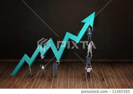 Composite image of businessman carrying large key Composite image of businessman carrying large key 11565385