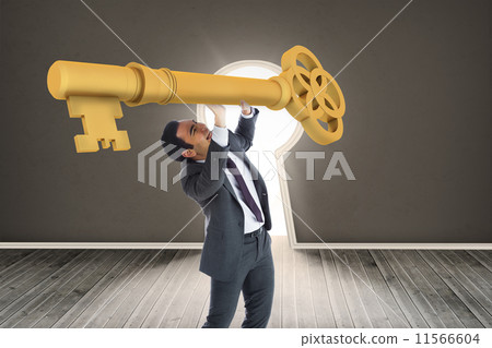 Composite image of business people standing 11566604