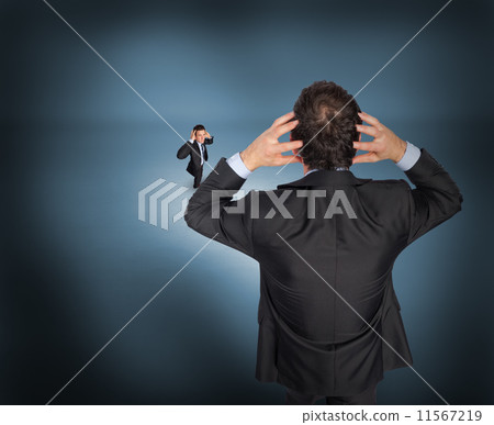 Composite image of business partners showing card 11567219