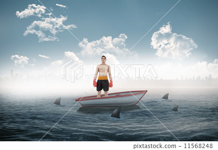 Composite image of businessman opening his shirt superhero style 11568248