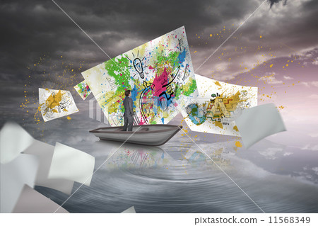 Composite image of businessman opening his shirt superhero style Composite image of businessman opening his shirt superhero style 11568349