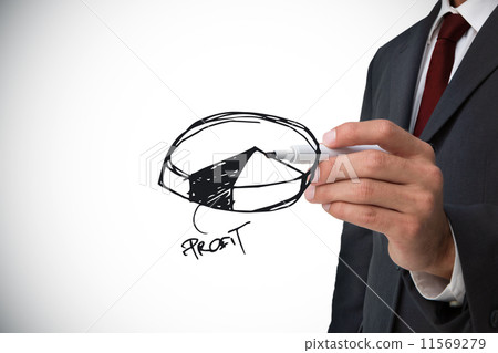 Composite image of relaxed businesswoman lying 11569279
