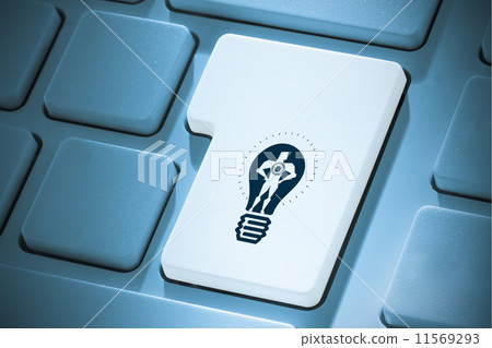 Fraud against black keyboard with brown key Fraud against black keyboard with brown key 11569293