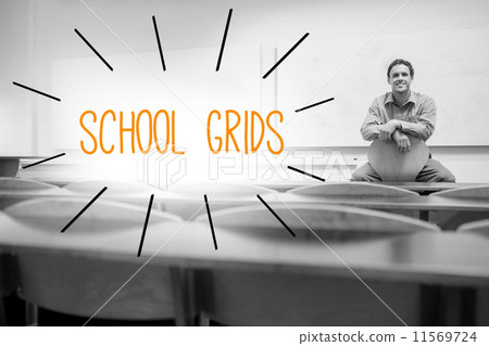 Composite image of pretty brunette showing card 11569724