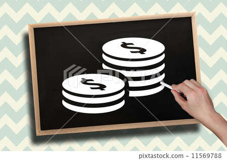 Social network on black keyboard with blue key 11569788