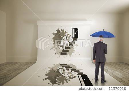 Composite image of brunette sitting on floor using laptop Composite image of brunette sitting on floor using laptop 11570018