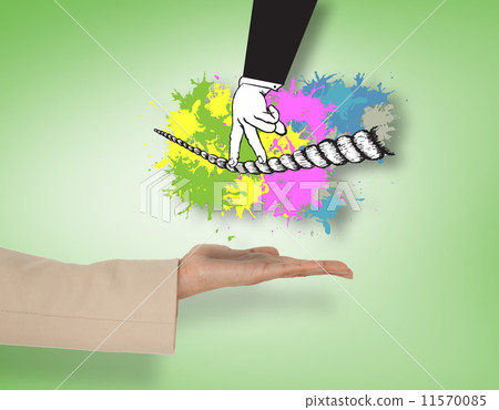 Composite image of businessman opening his shirt superhero style 11570085