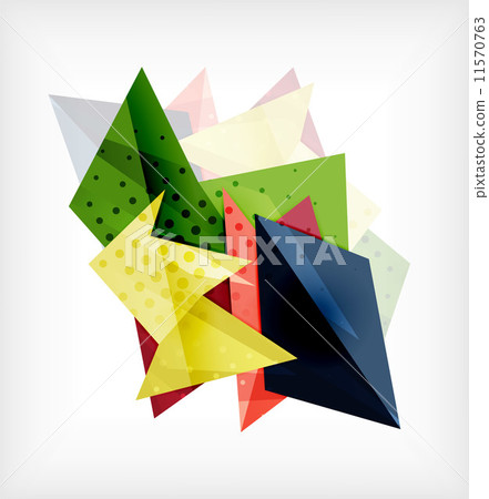 Abstract 3d triangle blank background 11570763