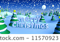 Merry Christmas in winter snow landscape 11570923