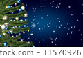 Christmas tree on blue background 11570926