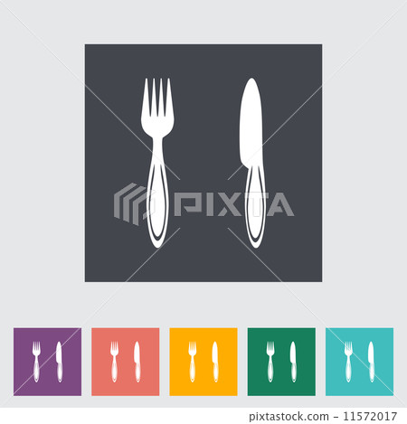 Cutlery single flat icon. Cutlery single flat icon. 11572017