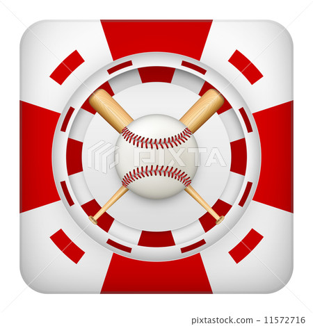 Square red casino chips of baseball sports betting Square red casino chips of baseball sports betting 11572716