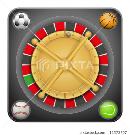 Symbol roulette casino for sports betting with balls. Symbol roulette casino for sports betting with balls. 11572797
