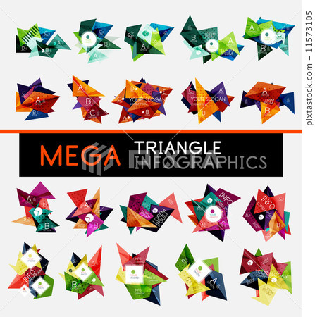 Collection of triangle infographic layouts Collection of triangle infographic layouts 11573105