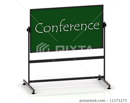 Conference inscription on a green chalkboard 11573273