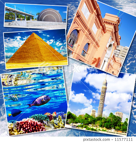 Collage of beautiful Egypt . Africa. 11577111