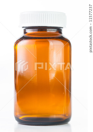 Close up Vial of pills medical container 11577237