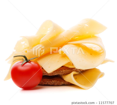 Cheese sandwich isolated on white background cutout Cheese sandwich isolated on white background cutout 11577707