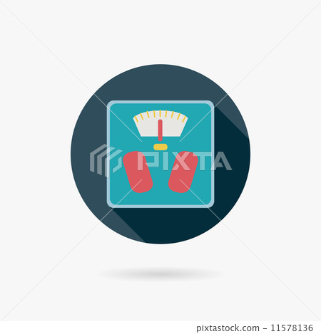 weight scale flat icon with long shadow 11578136