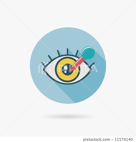 optometry flat icon with long shadow optometry flat icon with long shadow 11578140
