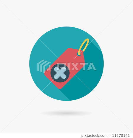 Medical tag flat icon with long shadow Medical tag flat icon with long shadow 11578141
