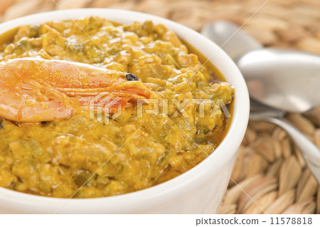 Caruru - Brazilian stew with okra, shrimp, palm oil & nuts  11578818