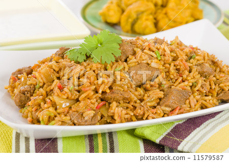 Mutton Byriani - Lamb and rice cooked with spices Mutton Byriani - Lamb and rice cooked with spices 11579587