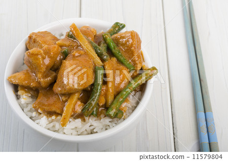 Kaeng Phet Gai- Thai Red Chicken Curry & Jasmine Rice Kaeng Phet Gai- Thai Red Chicken Curry & Jasmine Rice 11579804