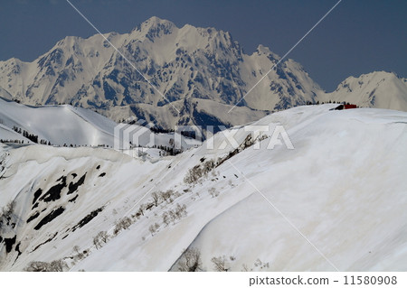 Mt. Kendo and Seedsamuso seen from the climb of Northern Alps · Gigatake Mt. Kendo and Seedsamuso seen from the climb of Northern Alps · Gigatake 11580908
