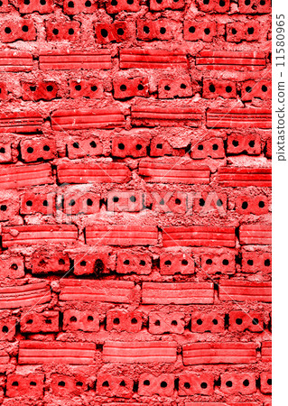 Red brick wall vertical background. 11580965