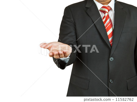 businessman with empty hand on white background 11582762