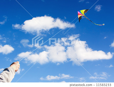 kite flying in a beautiful sky clouds kite flying in a beautiful sky clouds 11583233