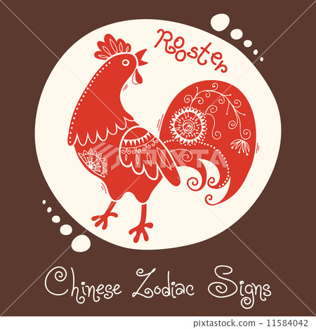 Rooster. Chinese Zodiac Sign Rooster. Chinese Zodiac Sign 11584042