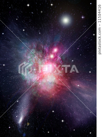Stars of a planet and galaxy in a free space 11584416