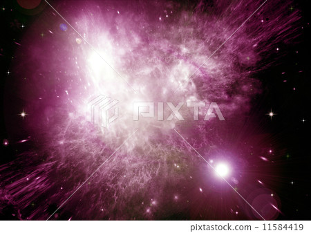Stars of a planet and galaxy in a free space 11584419