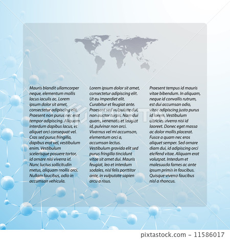 Blue Abstract background of molecule structure, template with world map icon vector illustration Blue Abstract background of molecule structure, template with world map icon vector illustration 11586017