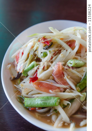 spicy papaya salad spicy papaya salad 11586224