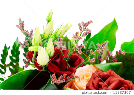Colorful Flowers Bouquet Isolated on White Background Colorful Flowers Bouquet Isolated on White Background 11587307