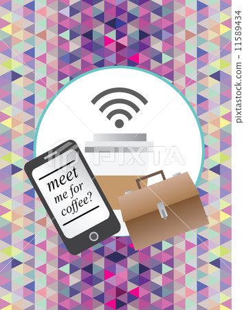 Business networking vector with smartphone message 11589434