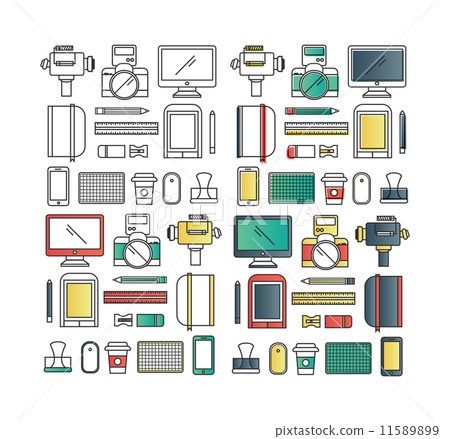 Hipster style media and stationery graphics Hipster style media and stationery graphics 11589899