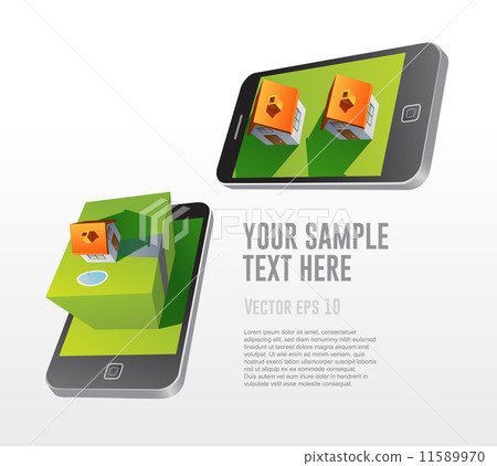 Real estate app vector on smartphones Real estate app vector on smartphones 11589970
