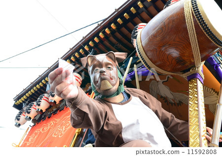 Traditional events in Japan, the mountain car and landscape of the Ome festival 11592808
