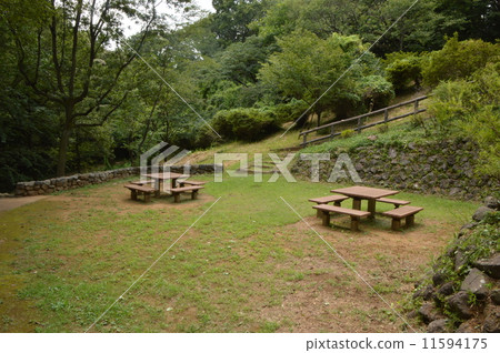 日野市市平山城堡的夏天廢墟公園 11594175