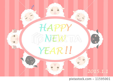 Sheep's New Year card 11595001