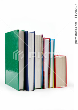 A stack of books on a white background. A stack of books on a white background. 11596323